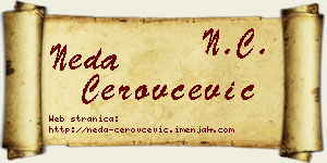 Neda Cerovčević vizit kartica